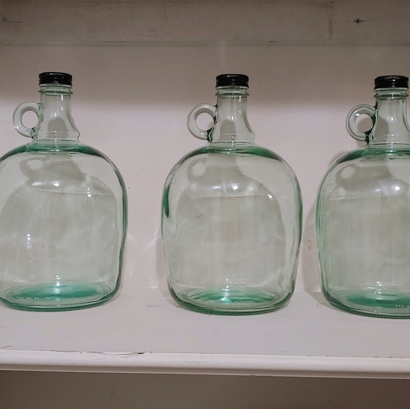 (3) gallon jug jar glass with handle - Picture 1 of 9